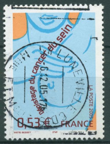 Frankreich 2005 Krebsvorsorge 3994 gestempelt