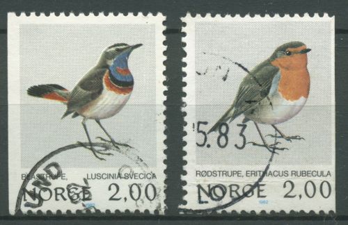 Norwegen 1982 Tiere Vögel 860/61 gestempelt