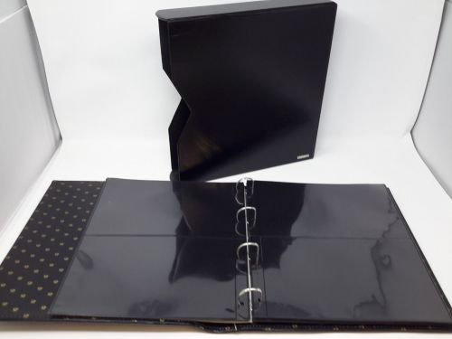 Post Ringbinder/Kass. schwarz mit 20 geteilten Blättern gebraucht (Z3509)