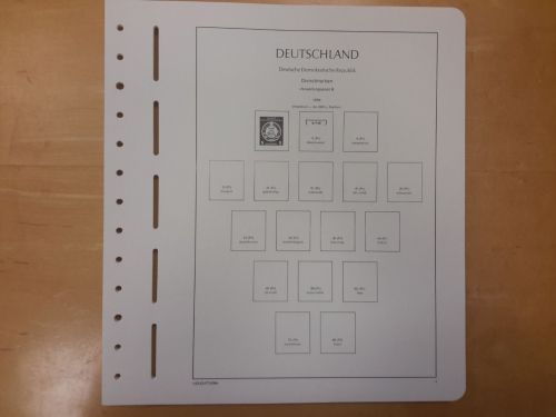 LEUCHTTURM Vordrucke DDR Dienstmarken ohne Taschen gebraucht (Z3510)