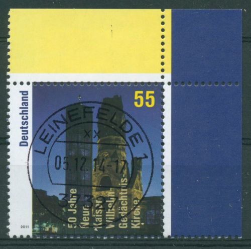 Bund 2011 Gedächtniskirche Berlin 2898 Ecke 2 mit TOP-Stempel (E4523)