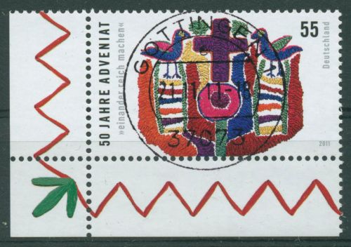 Bund 2011 Adveniat 2899 Ecke 3 mit TOP-Stempel (E4524)