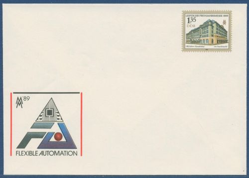 DDR 1989 Leipziger Frühjahrsmesse Umschlag U 9 ungebraucht (X40994)