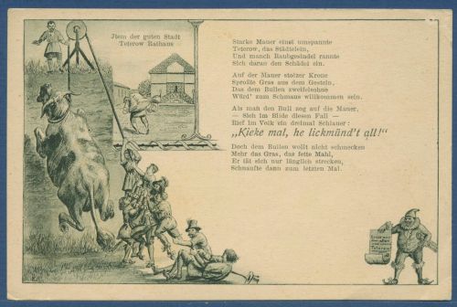 Gruss aus Teterow Stadtmauer Gedicht, gelaufen 1924 (AK5695)