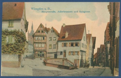 Bad Wimpfen Hauptstraße Salzgasse Adlerbrunnen, ungebraucht (AK5600)