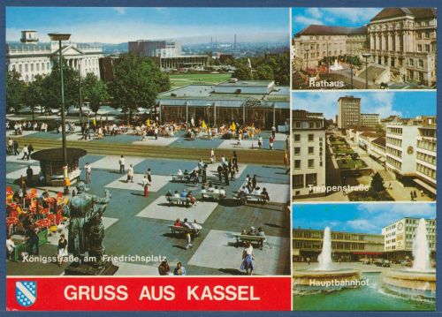 Gruss aus Kassel Friedrichsplatz Treppenstraße, ungebraucht (AK5593)