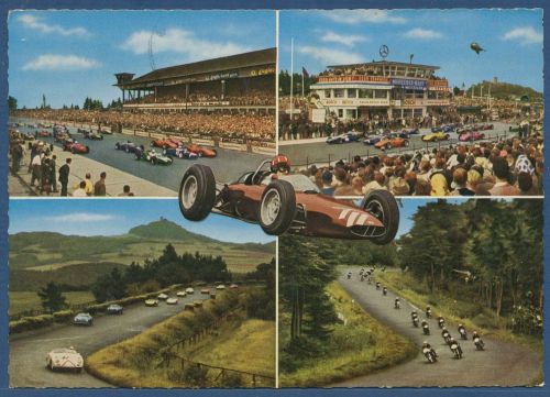 Nürburgring Eifel Formel 1 Auto- und Motorradrennen, gelaufen 1965 (AK5568)