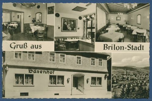 Gruß aus Brilon-Stadt Gaststätte Bärenhof, gelaufen 1954 (AK5564)