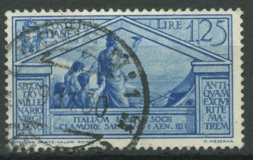 Italien 1930 2000. Geburtstag von Vergil Äneas sichtet Italien 351 gestempelt