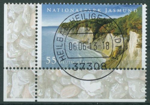 Bund 2012 Nationalpark Jasmund Kreidefelsen 2900 Ecke 3 mit TOP-Stempel (E4525)