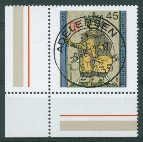 Bund 2012 Kaiser Otto der Große 2949 Ecke 3 mit TOP-Stempel (E4554)