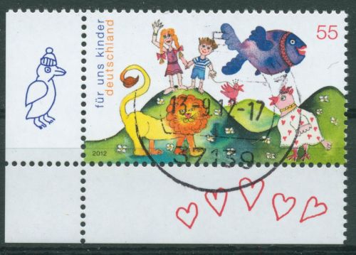 Bund 2012 Für uns Kinder Tiere 2952 Ecke 3 gestempelt (E4557)