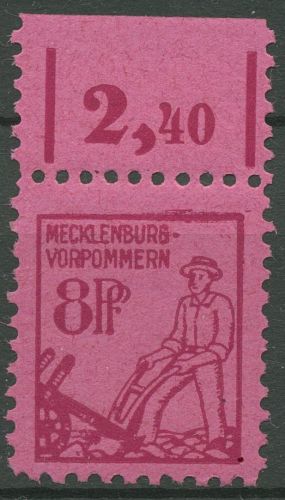 SBZ Mecklenburg-Vorpommern 1945 Freimarke Oberrand 11 xa OR postfrisch