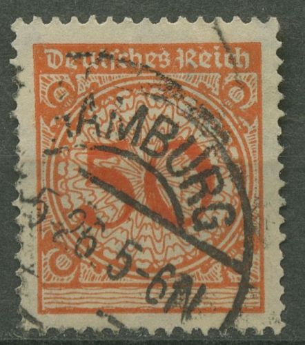 Deutsches Reich 1923 Freimarke: Korbdeckelmuster Plattendruck 342 P gestempelt