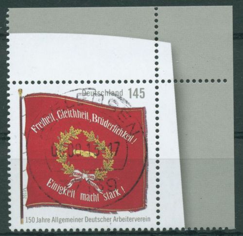 Bund 2013 Deutscher Arbeiterverein Fahne 2997 Ecke 2 gestempelt (E4580)