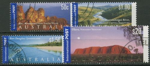 Australien 2001 Sehenswürdigkeiten und Landschaften 2061/64 gestempelt