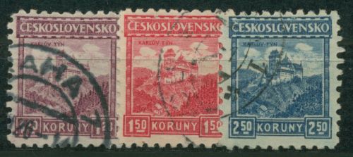Tschechoslowakei 1926 Burg Karlstein 250/52 gestempelt