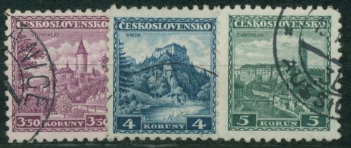 Tschechoslowakei 1932 Landschaften Bauwerke 311/13 gestempelt