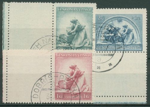 Tschechoslowakei 1937 Muttertag Wiegenlied 361/63 Lf gestempelt