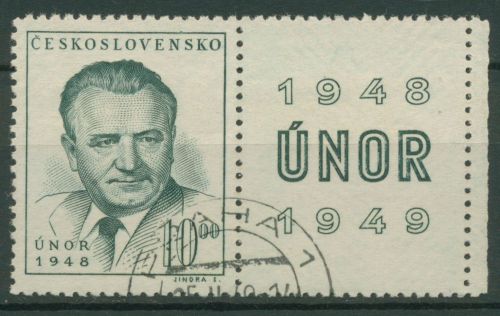 Tschechoslowakei 1949 Klement Gottwald 565 Zf gestempelt