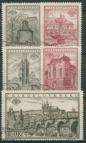 Tschechoslowakei 1955 Praga´55 Bauwerke Blockeinzelmarken 934/38 A gestempelt