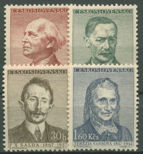 Tschechoslowakei 1957 Dichter Schriftsteller 998/01 postfrisch