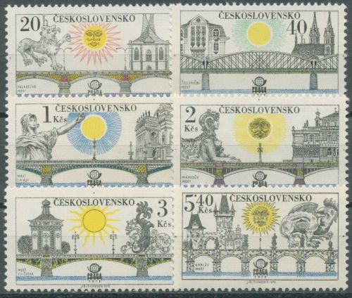 Tschechoslowakei 1978 PRAGA Prager Brücken 2445/50 postfrisch