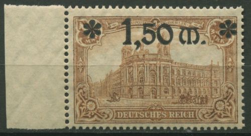 Deutsches Reich 1920 Reichspostamt Berlin mit Seitenrand 117 SR postfrisch