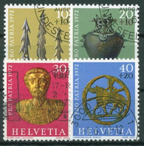 Schweiz 1972 Pro Patria Archäologische Funde 971/74 gestempelt