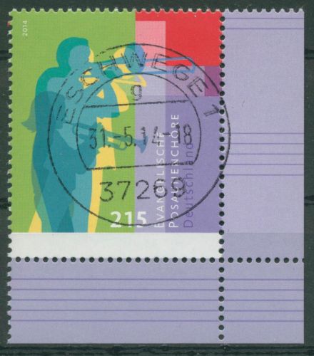 Bund 2014 Evangelische Posaunenchöre 3065 Ecke 4 mit TOP-Stempel (E4626)