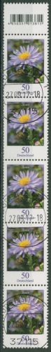 Bund 2005 Blumen aus 200er-Rolle 2463 6er-Streifen mit EAN + Nr. mit TOP-Stempel