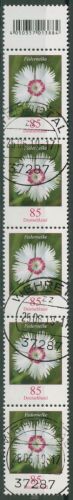 Bund 2014 Blumen aus 500er-Rolle 3116 6er-Streifen mit EAN + Nr. mit TOP-Stempel