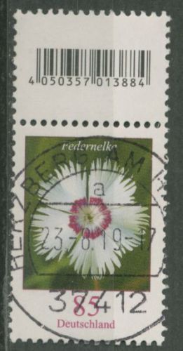 Bund 2014 Blumen aus 500er-Rolle 3116 S Zd 3 mit EAN mit TOP-Stempel