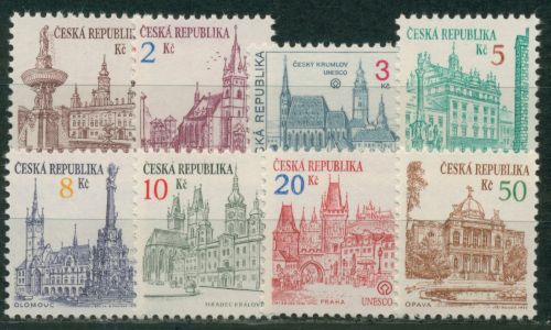 Tschechische Republik 1993 Städte Bauwerke 12/19 postfrisch