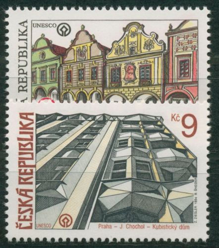 Tschechische Republik 1994 Schöne Heimat Hausfassaden 39/40 postfrisch