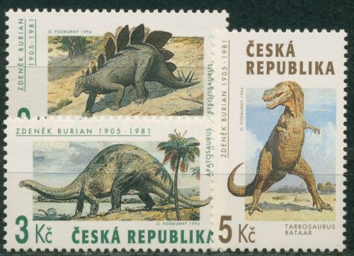 Tschechische Republik 1994 Prähistorische Tiere Dinosaurier 41/43 postfrisch