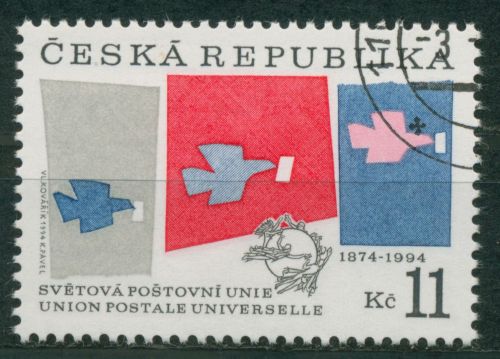 Tschechische Republik 1994 Weltpostverein UPU Brieftaube 48 gestempelt