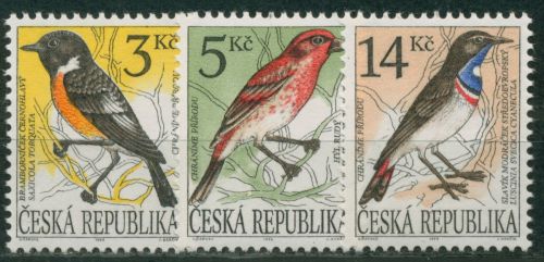 Tschechische Republik 1994 Naturschutz Tiere Singvögel 49/51 postfrisch