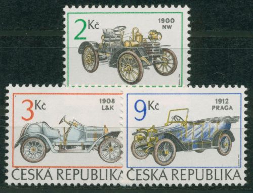 Tschechische Republik 1994 Automobile Historische Rennwagen 53/55 postfrisch