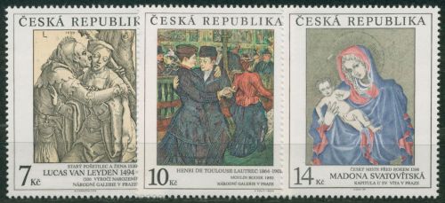 Tschechische Republik 1994 Kunst Gemälde 56/58 postfrisch