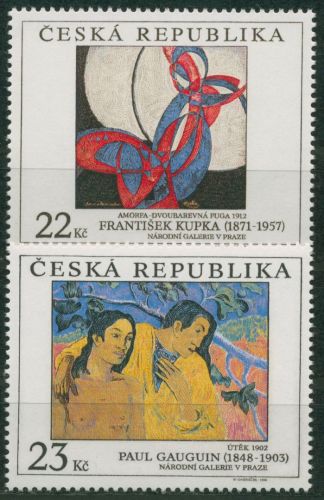 Tschechische Republik 1998 PRAGA Gemälde Kupka, Gauguin 190/91 postfrisch