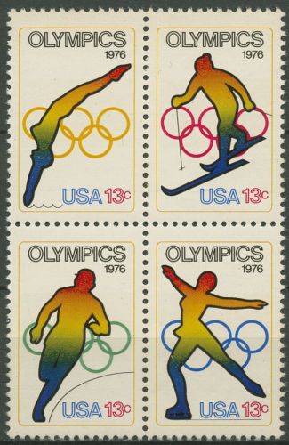USA 1976 Olympia Innsbruck & Montreal 1282/85 ZD postfrisch
