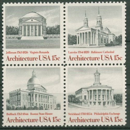 USA 1979 Architektur Bauwerke 1382/85 ZD postfrisch