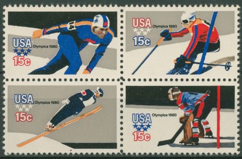 USA 1980 Olympia Winterspiele Lake Placid 1411/14 A ZD postfrisch