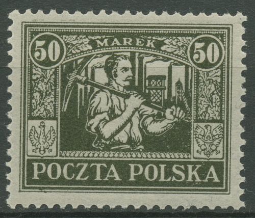 Östliches Oberschlesien 1922 Freimarke 16 postfrisch