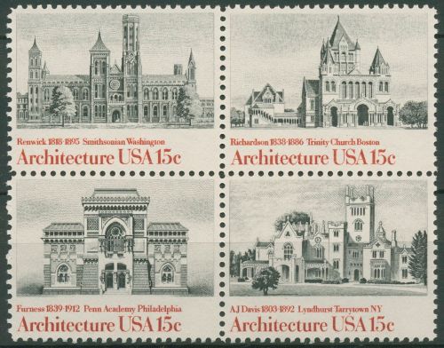 USA 1980 Architektur Bauwerke 1445/48 ZD postfrisch
