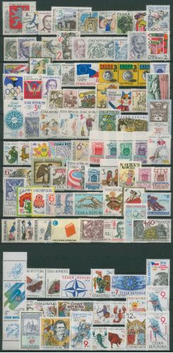 Tschechische Republik 100 postfrische Marken aus 1993-2006 (SG62102)