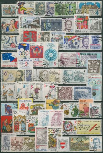 Tschechische Republik 57 gestempelte Marken aus 1993-2000 (SG62105)