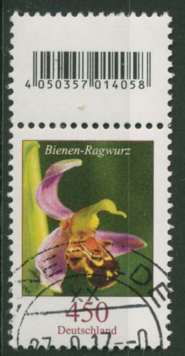 Bund 2015 Blumen aus 100er-Rolle 3191 S Zd 3 mit EAN gestempelt