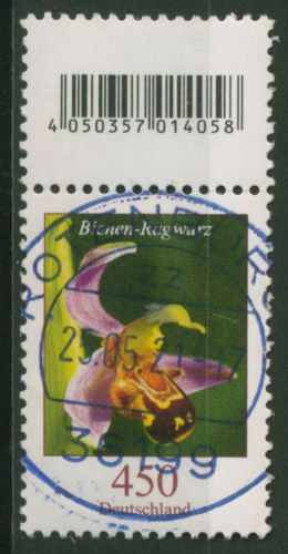 Bund 2015 Blumen aus 100er-Rolle 3191 S Zd 3 mit EAN mit TOP-Stempel